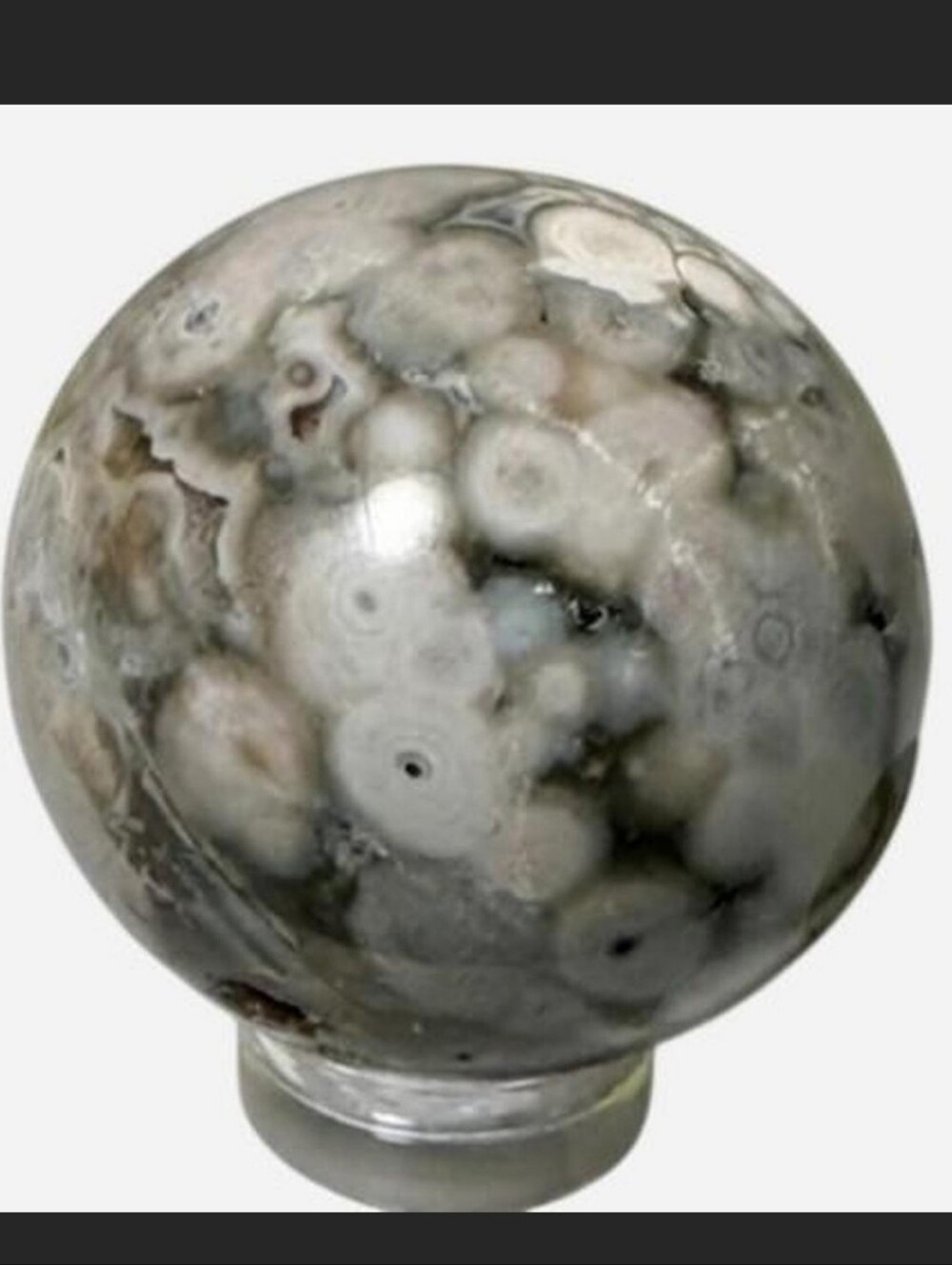 Rare HG 8th Vein Ocean Jasper Crystal Sphere✨️New Old Stock✨️Marovato Madagascar - Picture 5 of 12